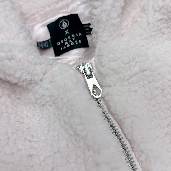 🔆VOLCOM🔆 GMJ SHERPA COAT light pink super soft, cozy, comfortable warm - Picture 10 of 14